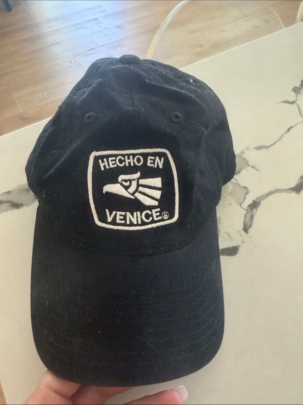 Black Embroidered Baseball Cap